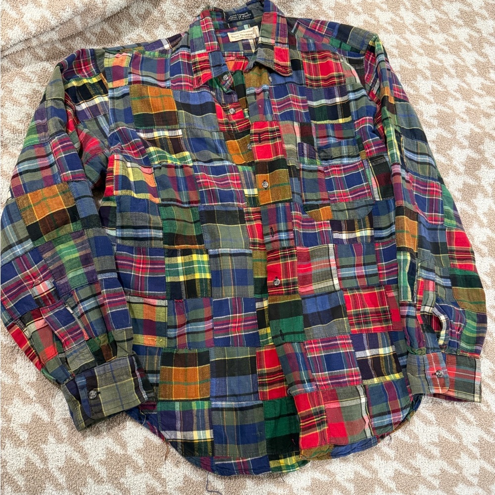 Norm Thompson Men's Multicolor Plaid Button Down Shirt - Picture 2 of 5